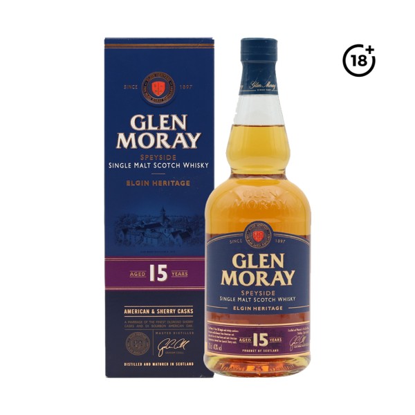 GLEN MORAY SINGLE MALT WHISKY 15Y