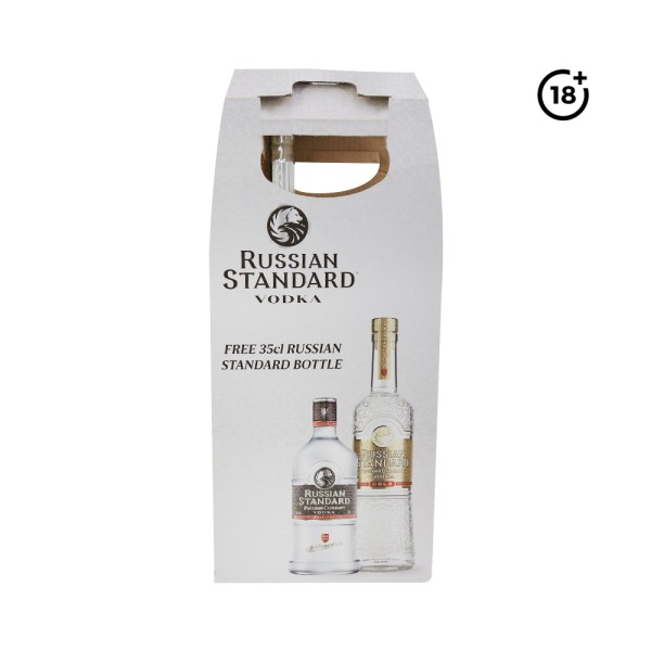RUSSIAN STANDARD RUSSIAN VODKA GOLD+FREE 35CL RUSSIAN BOTTLE