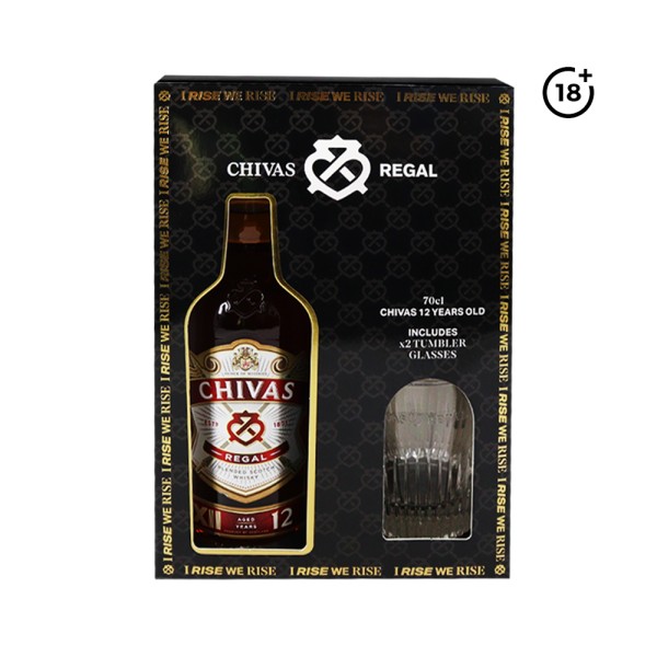 CHIVAS REGAL SCOTCH WHISKEY+2GLASSES