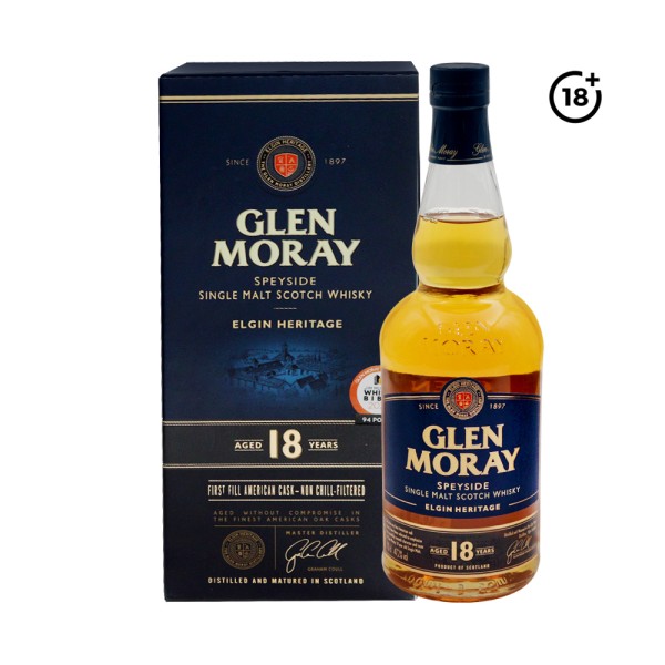 GLEN MORAY SINGLE MALT WHISKY 18Y