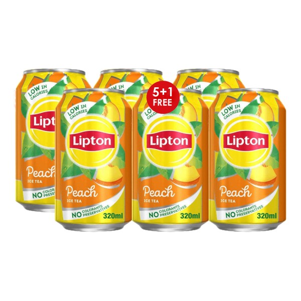 LIPTON ICE TEA PEACH CAN 5+1 FREE
