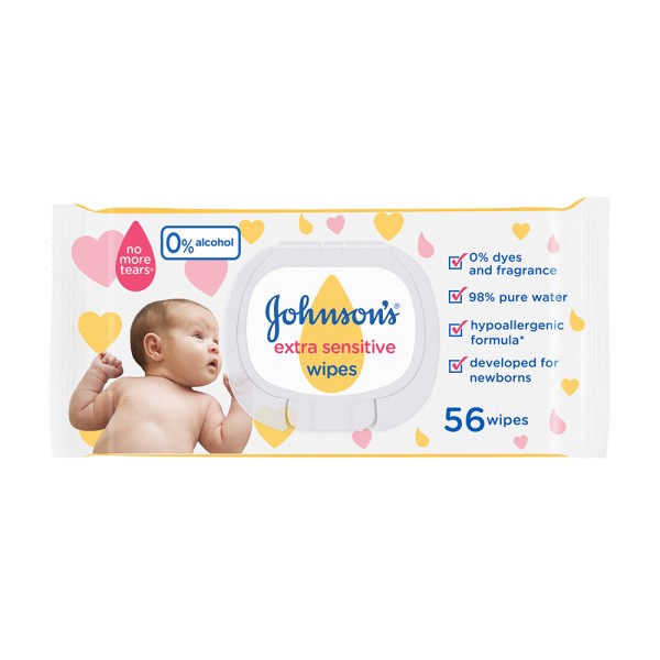 JOHNSON AND JOHNSON BABY EXTRA SENSITIVE WIPES