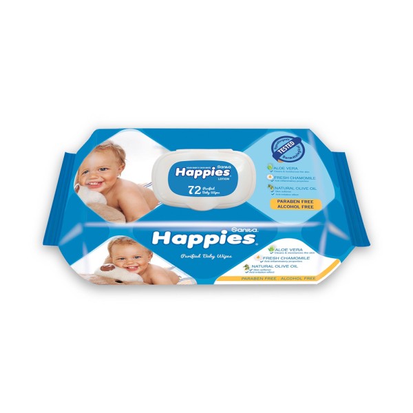 HAPPIES BABY WET WIPES LOTION LID