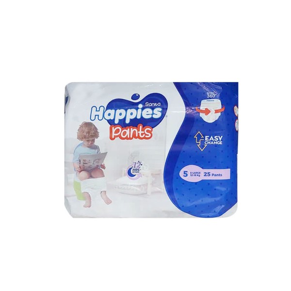 HAPPIES BABY PANTS DIAPERS X-LARGE 12-18KG S5