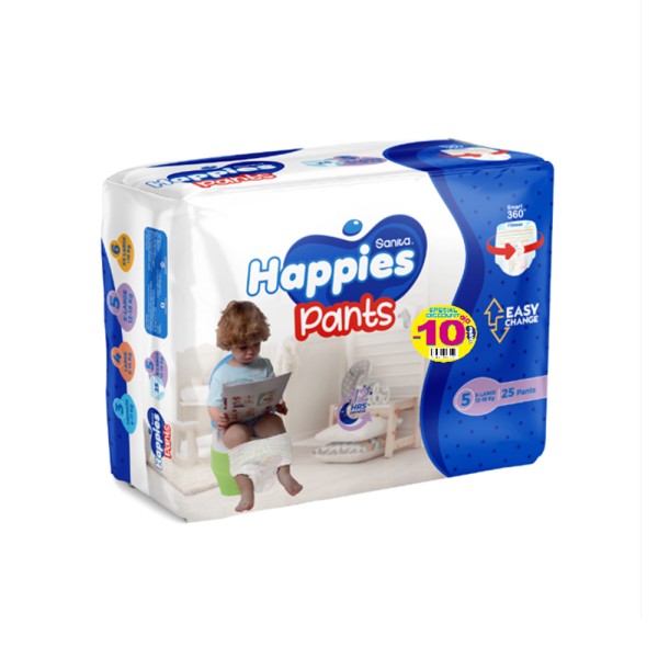 HAPPIES BABY PANTS DIAPERS X-LARGE 12-18KG S5 10PCUT