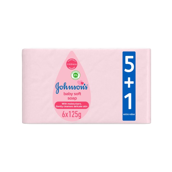JOHNSON AND JOHNSON 5xBABY PINK SOAP+1FREE