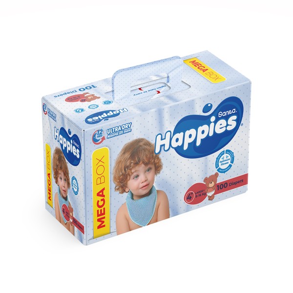 HAPPIES NEW MEGA BOX LARGE PLUS 8-16KG SIZE 4+