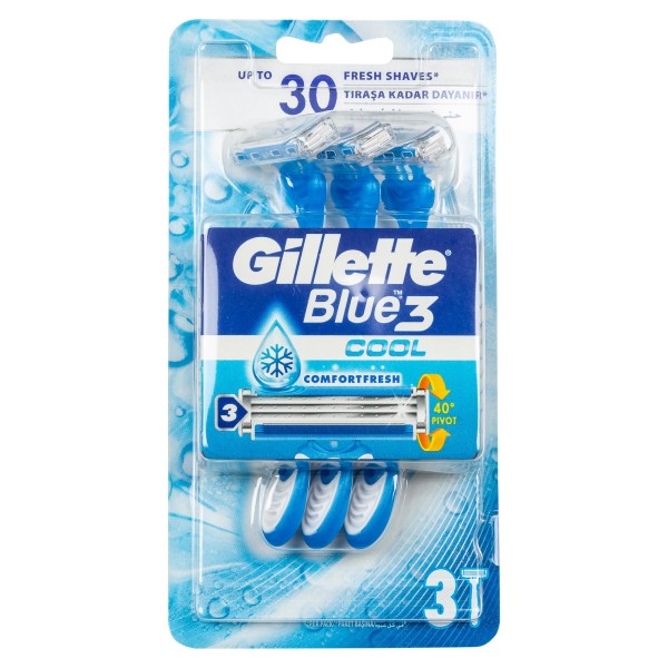 GILLETTE RAZOR DISPOSABLE COMFORT BLUE 3