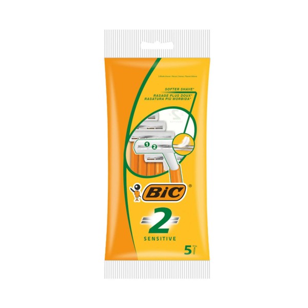 BIC RAZOR DISPOSABLE SENSITIVE 2'S