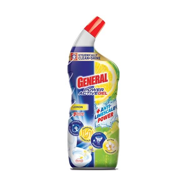 General Gel, Toilet Cleaner Liquid, Lemon Scent 750 ml