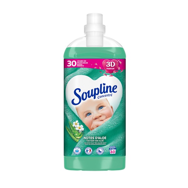 Soupline Notes d'Aloe Concentrate Fabric Softener - 1.35L