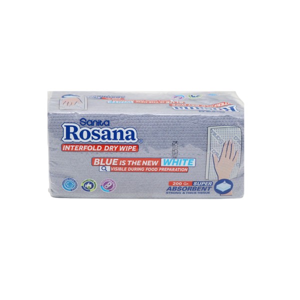 ROSANA TOWEL INTERFOLD BLUE DRY WIPE