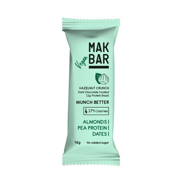 MAK BAR VEGAN HAZELNUT 11G PROTEIN BAR