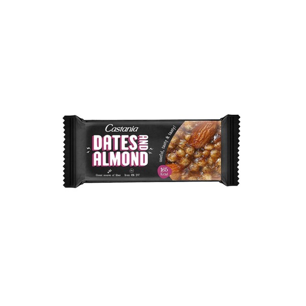 CASTANIA DATE+ALMONDS BAR SUGAR FREE