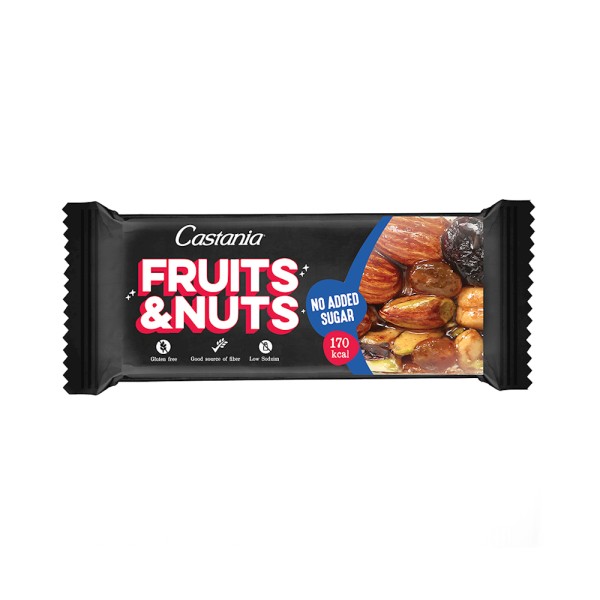 CASTANIA FRUIT+NUT BAR SUGAR FREE