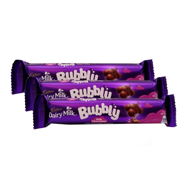 DAIRY MILK CAD BUBBLY 3X28G