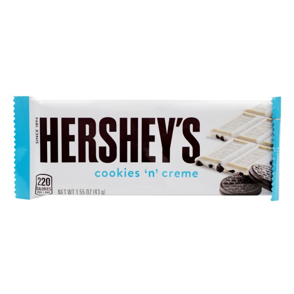 HERSHEYS CRUNCHY COOKIE BAR WHITE CHOCO
